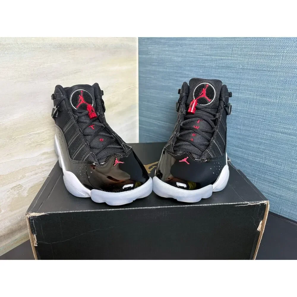 New w/ Box - SZ 8m - Jordan 6 Rings Sneakers - Blk/Gym Red